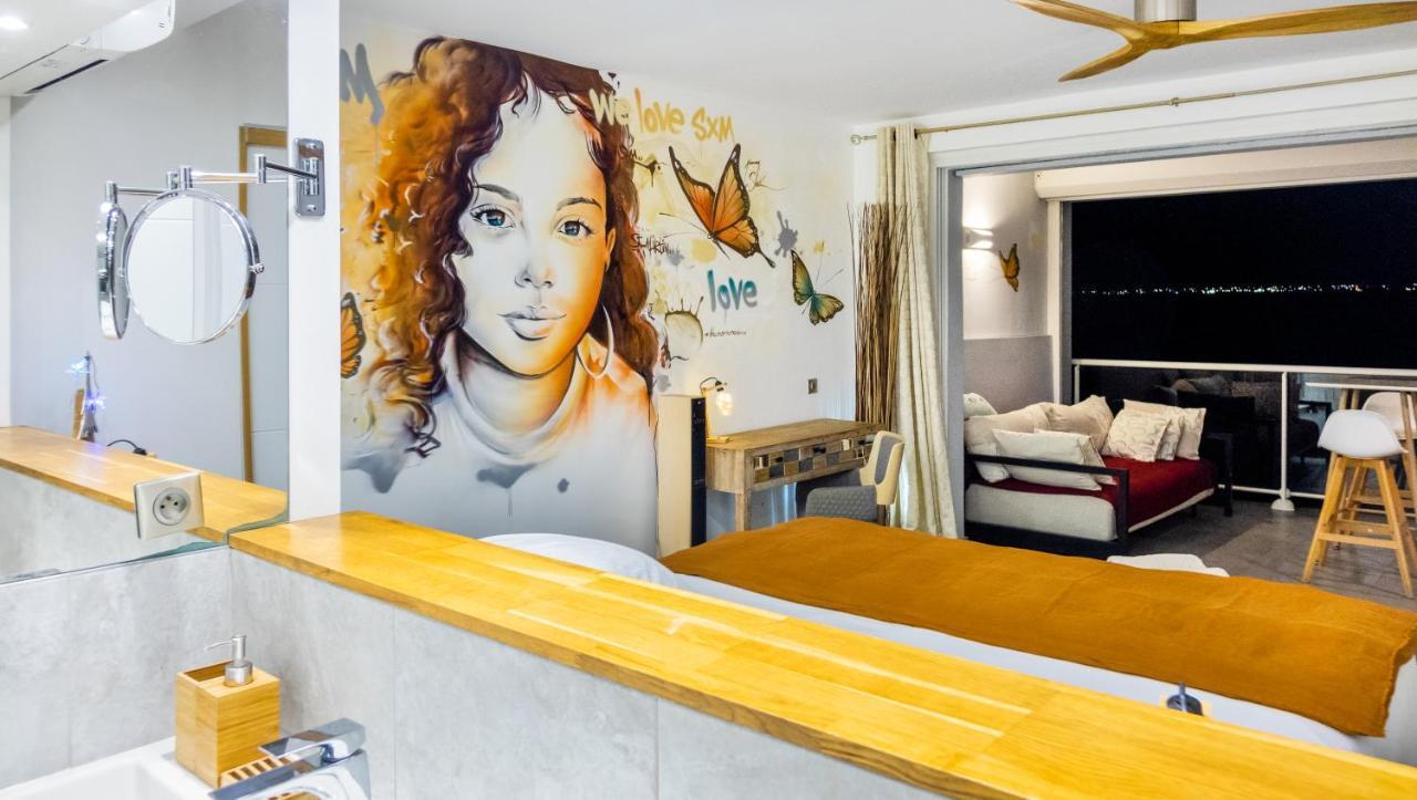 Official Page "Residence Bleu Marine" - Sea View Apartments & Studios - Saint-Martin French Side Grand Case Exteriör bild